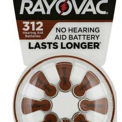 RAYOVAC Size 312 Hearing Aid Batteries 8 Batteries Pack (1 Packs) 