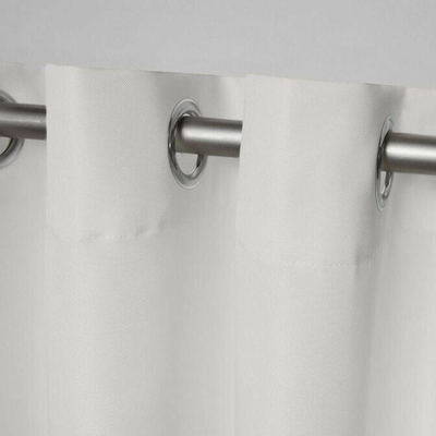 Set of 2 Outdoor Solid Cabana Grommet Top Light Filtering Curtain Panel