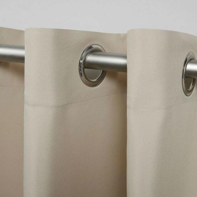 Set of 2 Outdoor Solid Cabana Grommet Top Light Filtering Curtain Panel