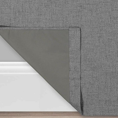 Eclipse Absolute Zero Anya Gray Blackout Rod Pocket Curtain Panel Pair