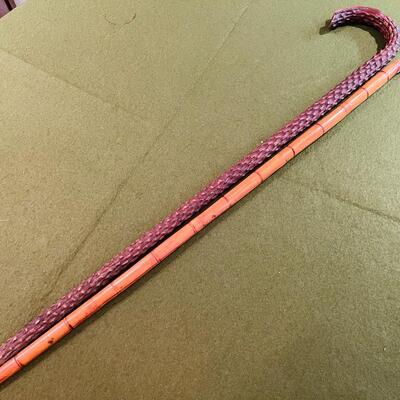 Lot 459  Antique Walking Canes Bamboo & Bumpy Wood