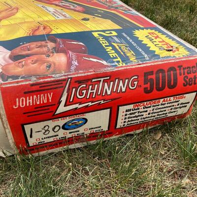 Johnny Lightning Track Set parts and box