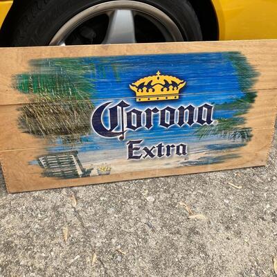 Corona Extra Beer Advertising Wooden Sign 36â€w x 18â€h