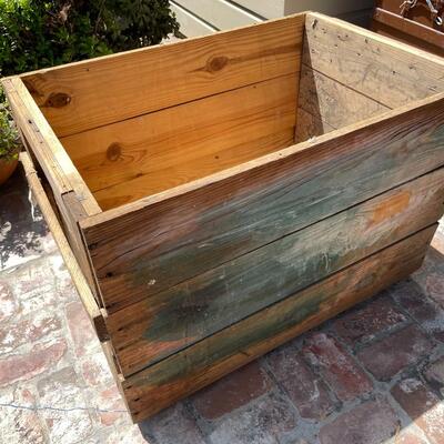 Lot 473  Group of Vintage Rustic Wooden Shipping Crates Boxes 