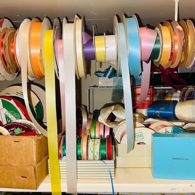 BB 488  Vintage Gift Wrap Closet Department Store Boxes Ribbon Wrapping Paper