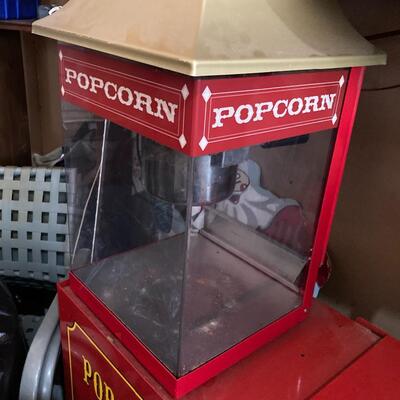 Large Commercial Size Movie Theater Popcorn Machine Cart 36w x 21d x 57â€h