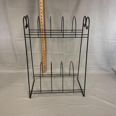 Lot 1 - Vintage Metal Wire Record Album Rack LOCAL PICK UP ONLY