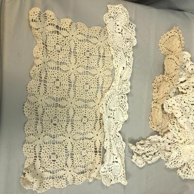 Lot 50 - (8) Crocheted Doilies