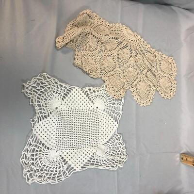 Lot 50 - (8) Crocheted Doilies