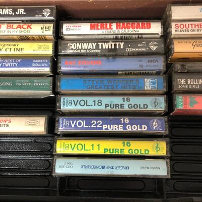 Lot 80 - Variety of Cassette Tapes and Carrier