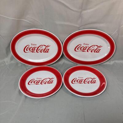 Lot 86 - Plastic Coca Cola Coke Plates