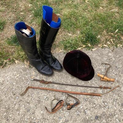 Vintage Equestrian Riding Set with Size 7.5 Boots and more...