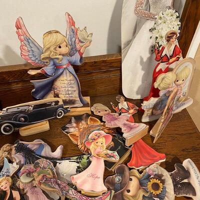 Hand Made Decoupage Wood Cut Out Figurines