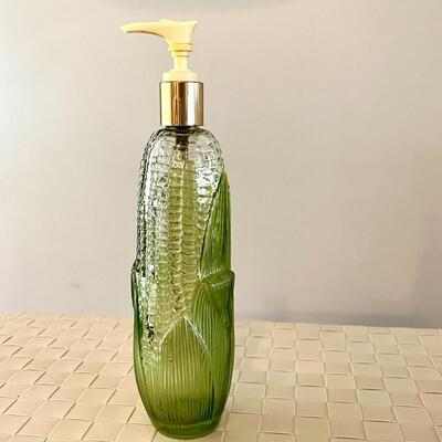 Glass Corn Cob Soap/Lotion Dispenser Avon