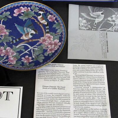 Long Tailed Titmouse, 2nd Issue Winged Jewels Chinese Cloisonne Series, See Description