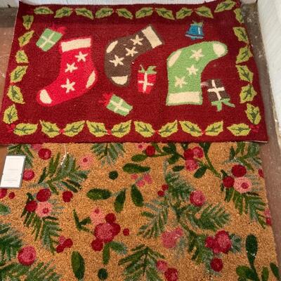 438 Two Christmas Area Rugs 