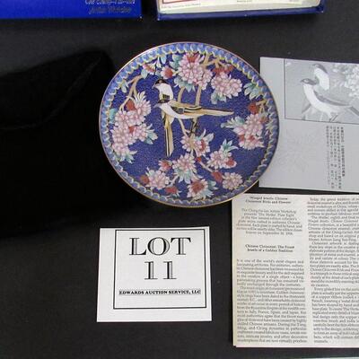 The Shrick, 1992, 8th and Final Issue in Winged Jewels Chinese Cloisonne Plates Set, Read description