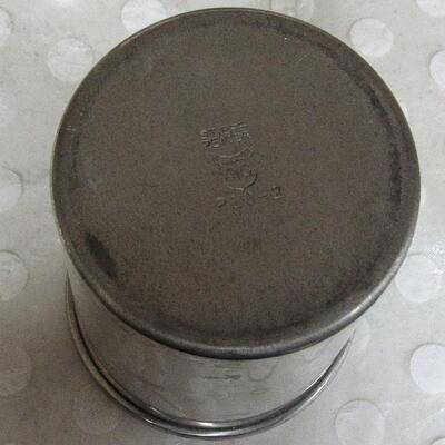 Set of 4 Heavy Pewter Tumblers 4 1/4" Tall Steiff Pewter
