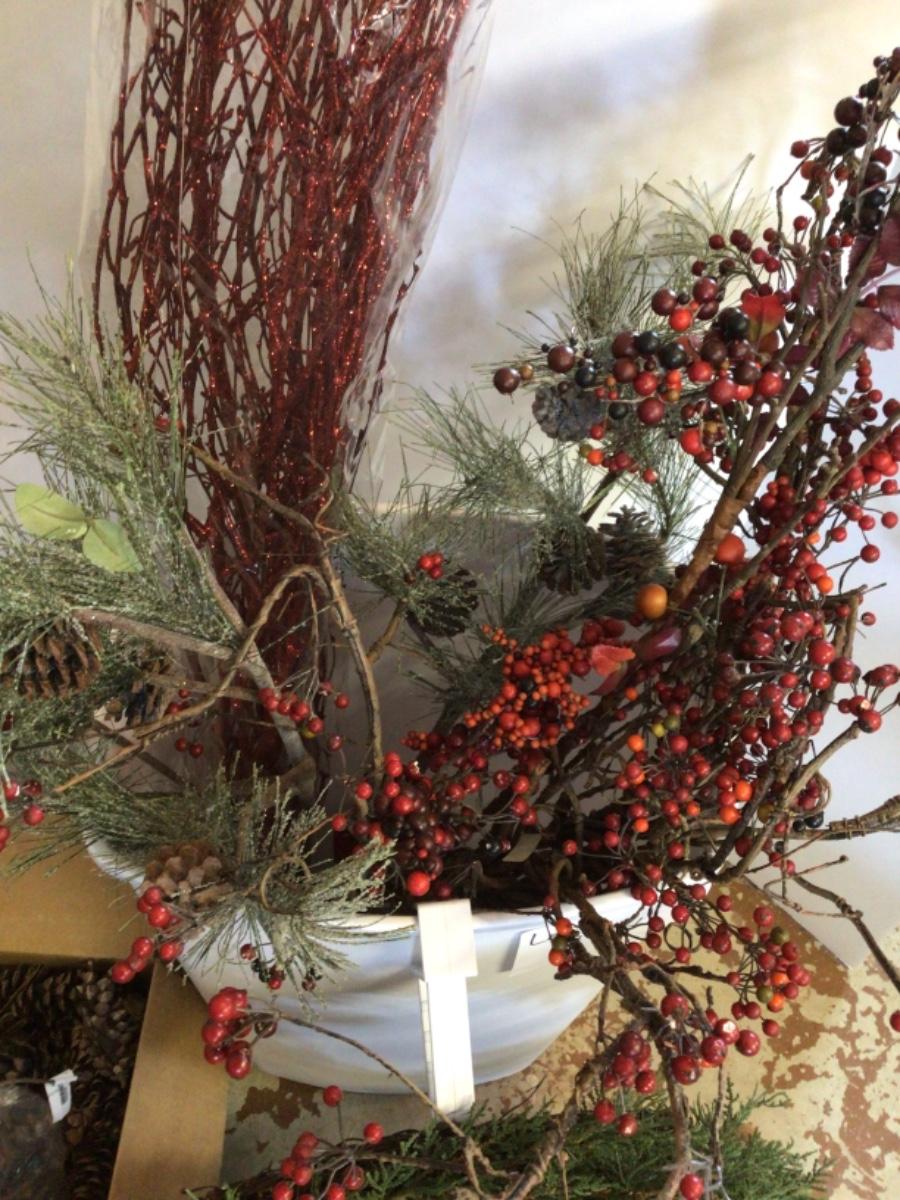 434 Lot of Artificial Christmas Branches, Wreaths, Pinecones, Garland