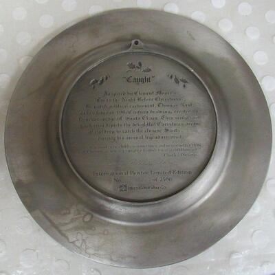 1975 Christmas Issue, Caught, Pewter Plate, Lt Ed 5284/7500, International Silver Co, Read description