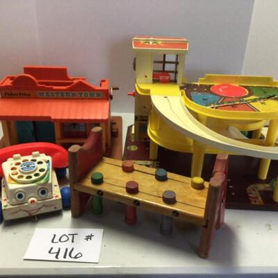 416 Vintage Fisher Price & Playskool Toys 