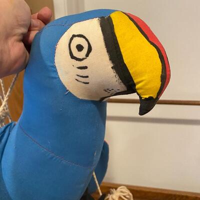 Plush Hanging Blue Macaw Parrot 