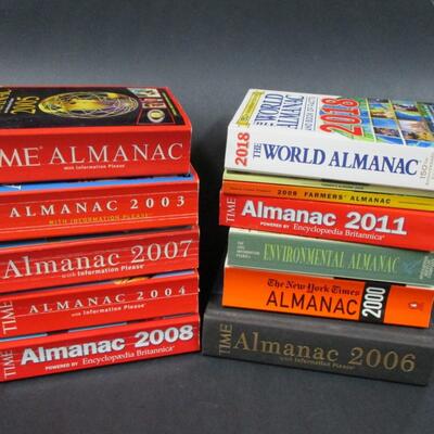 Time Almanac Books - Various Years