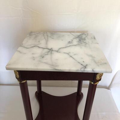 Lot 3 - Marble Top Table & Elephant Bank 