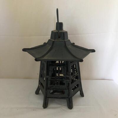 Lot 4 - Pair of Metal Pagodas
