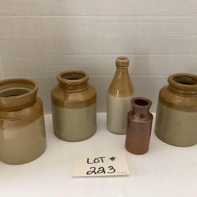 223   Assortment of Glazed Pottery Vases 