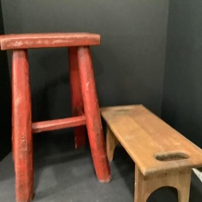 448 Pair of Wooden Stools 