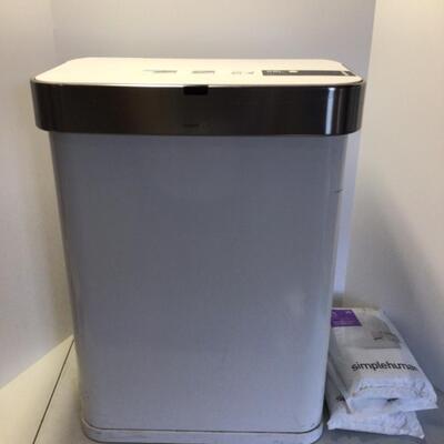 314 Stainless Steel Voice Activated Simple Human Trash Can 
