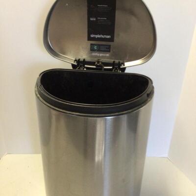 314 Stainless Steel Simple Human Trash Can 