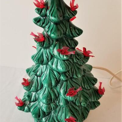Lot #142  Small Ceramic lighted Christmas Tree