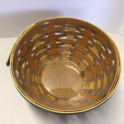 300 Longaberger round Basket bowl with protector 