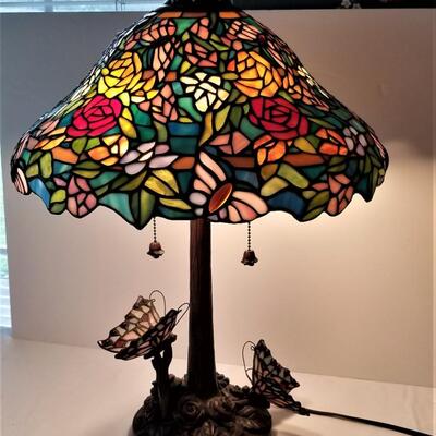 Lot #147  Contemporary Stained Glass Table Lamp