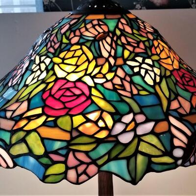 Lot #147  Contemporary Stained Glass Table Lamp