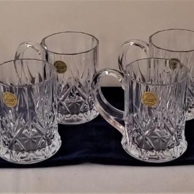 Lot #150  Cristal d'Artiques Lead Crystal Mugs - set of 8