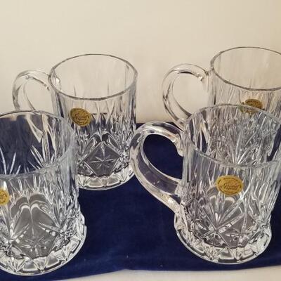 Lot #150  Cristal d'Artiques Lead Crystal Mugs - set of 8