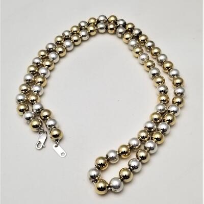 Lot #170  Sterling Silver Beaded Necklace