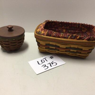 375 Two Piece Longaberger Baskets 