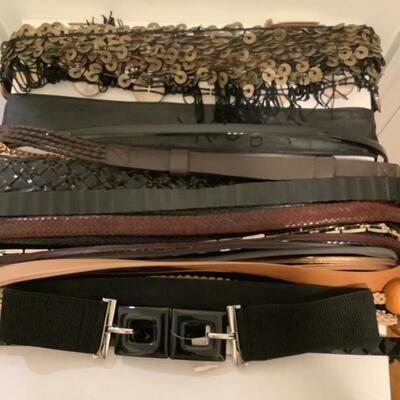 213 Lot of various designer belts size small 