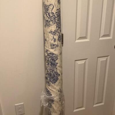 196 30 yards of Blue and Off White Toile fabric 