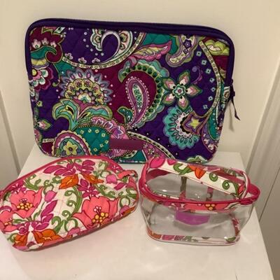 176 Vera Bradley Laptop case , cosmetic and clear cosmetic 