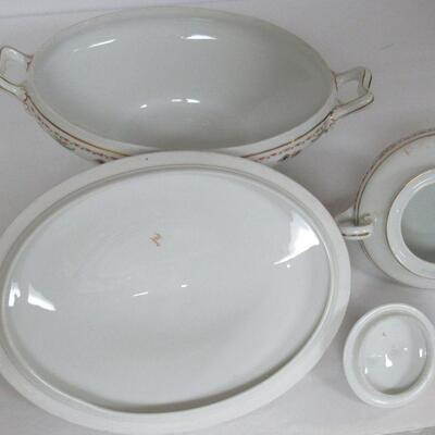 Vintage Saxony Covered Casserole and Sugar Bowl