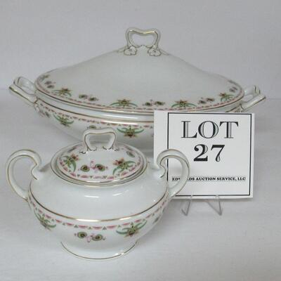 Vintage Saxony Covered Casserole and Sugar Bowl