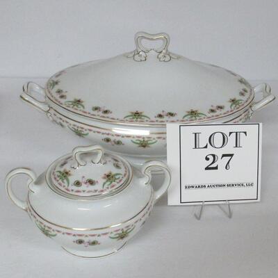 Vintage Saxony Covered Casserole and Sugar Bowl