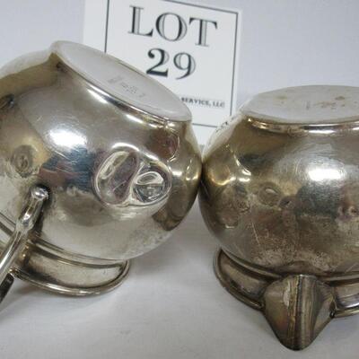 Sterling Silver Sugar and Creamer Set Viking Silver. See Description
