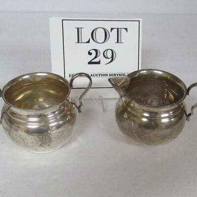 Sterling Silver Sugar and Creamer Set Viking Silver. See Description
