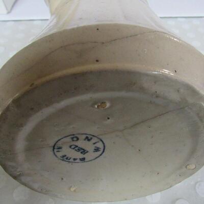 Old Red Wing Pitcher Sponge Band Ribbed Bottom, Read Description